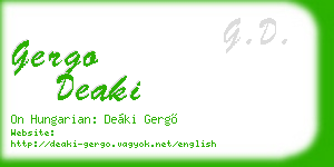 gergo deaki business card